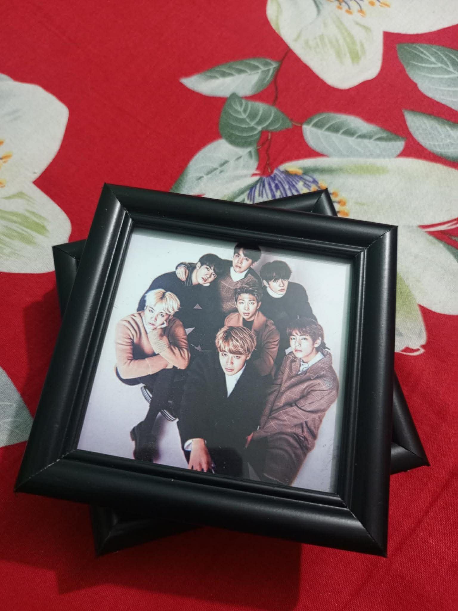 BTS Mini Ramdom Photo Frame – 4×4 Inch Cute K-Pop Desk Frame - Image 3