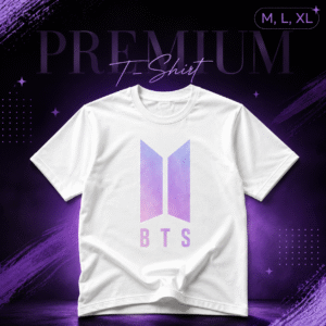 BTS Premium White T-Shirt | Stylish Unisex Half Sleeve T-Shirt